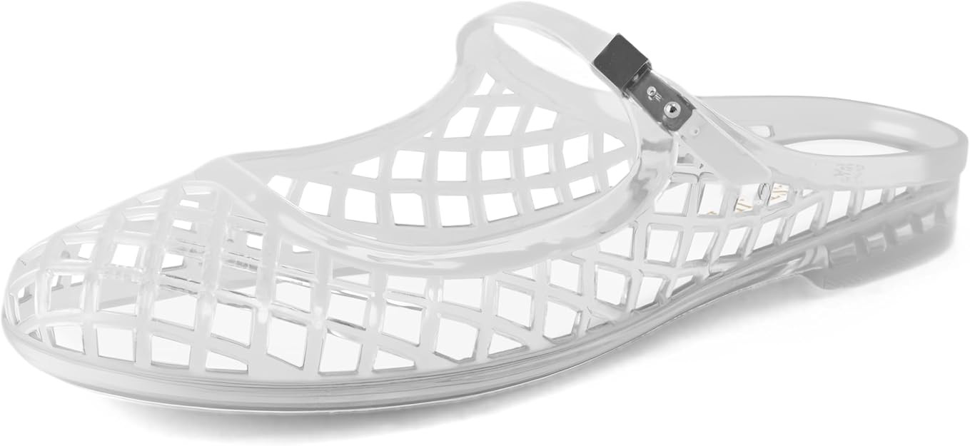 Jelly Flats for Women Mesh Mary Jane Breathable Slides Comfortable Slip on Closed Rounded Toe Fla... | Amazon (US)