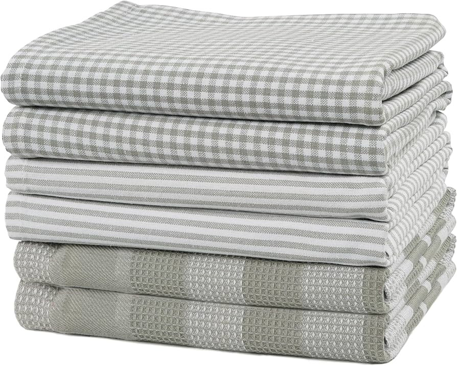 Casa Platino Hand Towels for Kitchen Set of 6 \u2013 100% Cotton 18"x28" Kitchen Towels, Super Ab... | Amazon (US)