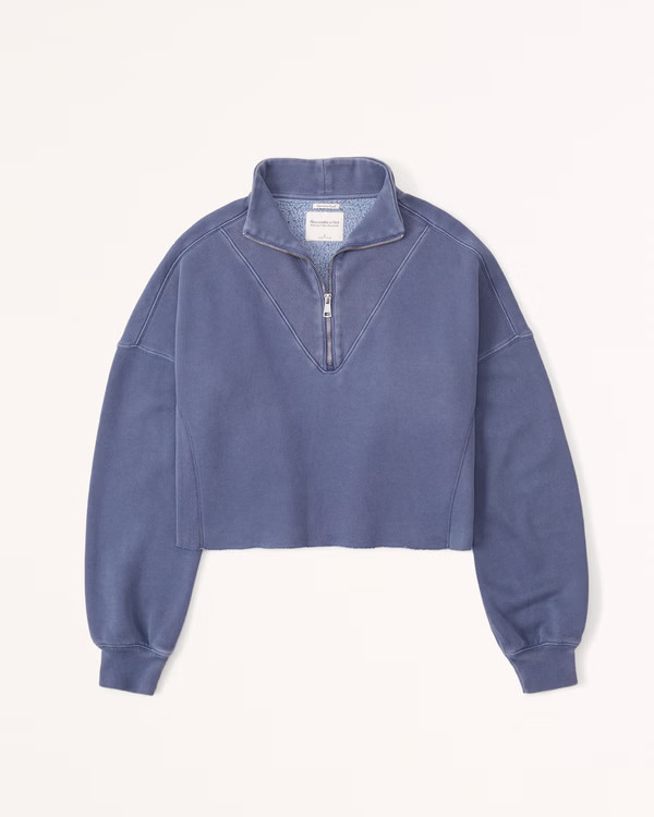 Essential Mini Sunday Cutoff Half-Zip | Abercrombie & Fitch (US)