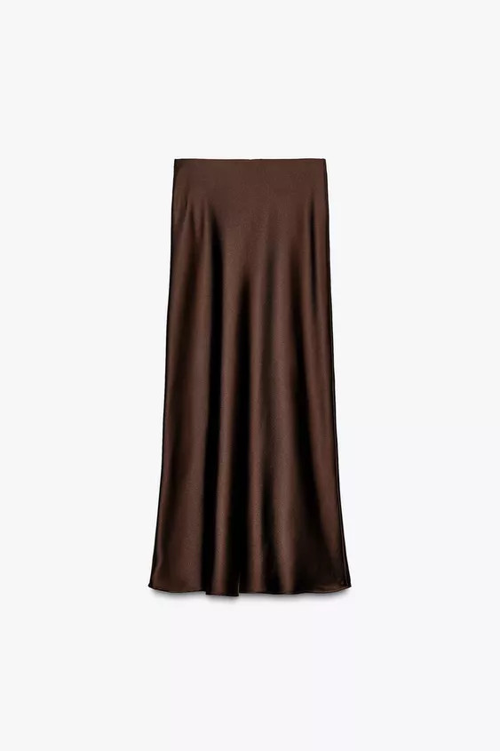 High-waist skirt with an elastic waistband. | Zara UK