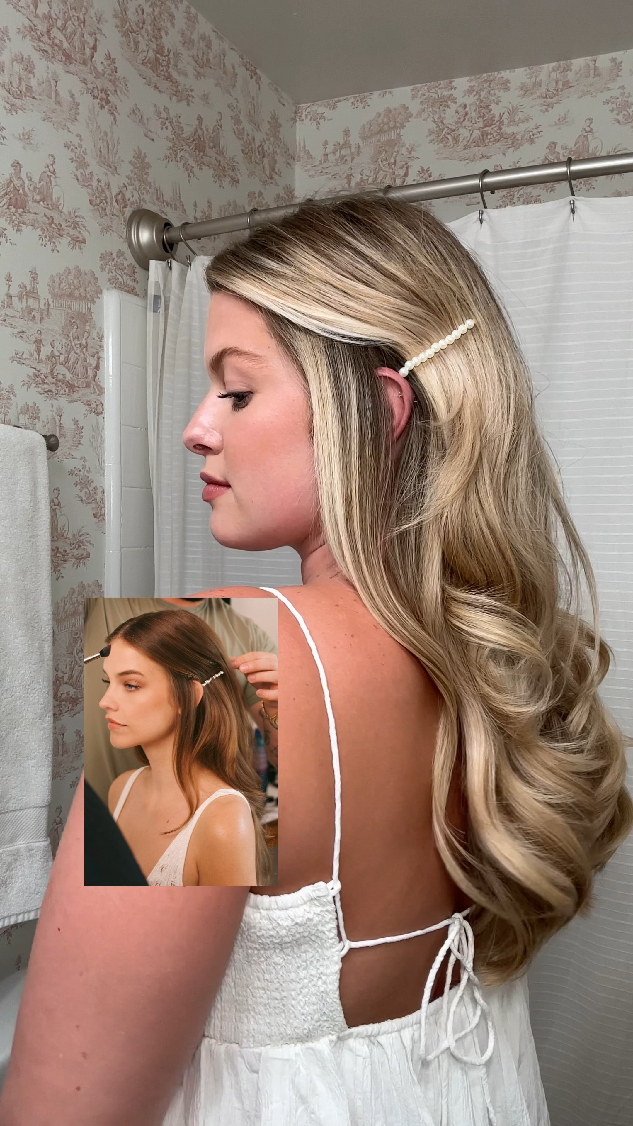 Barbara Palvin wedding look 🫶🏼 the curling iron is 1.5 inch btw !!