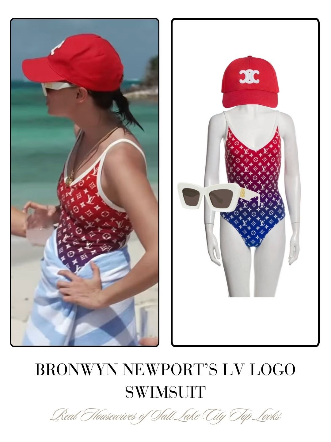 Bronwyn Newports LV Logo Swimsuit 