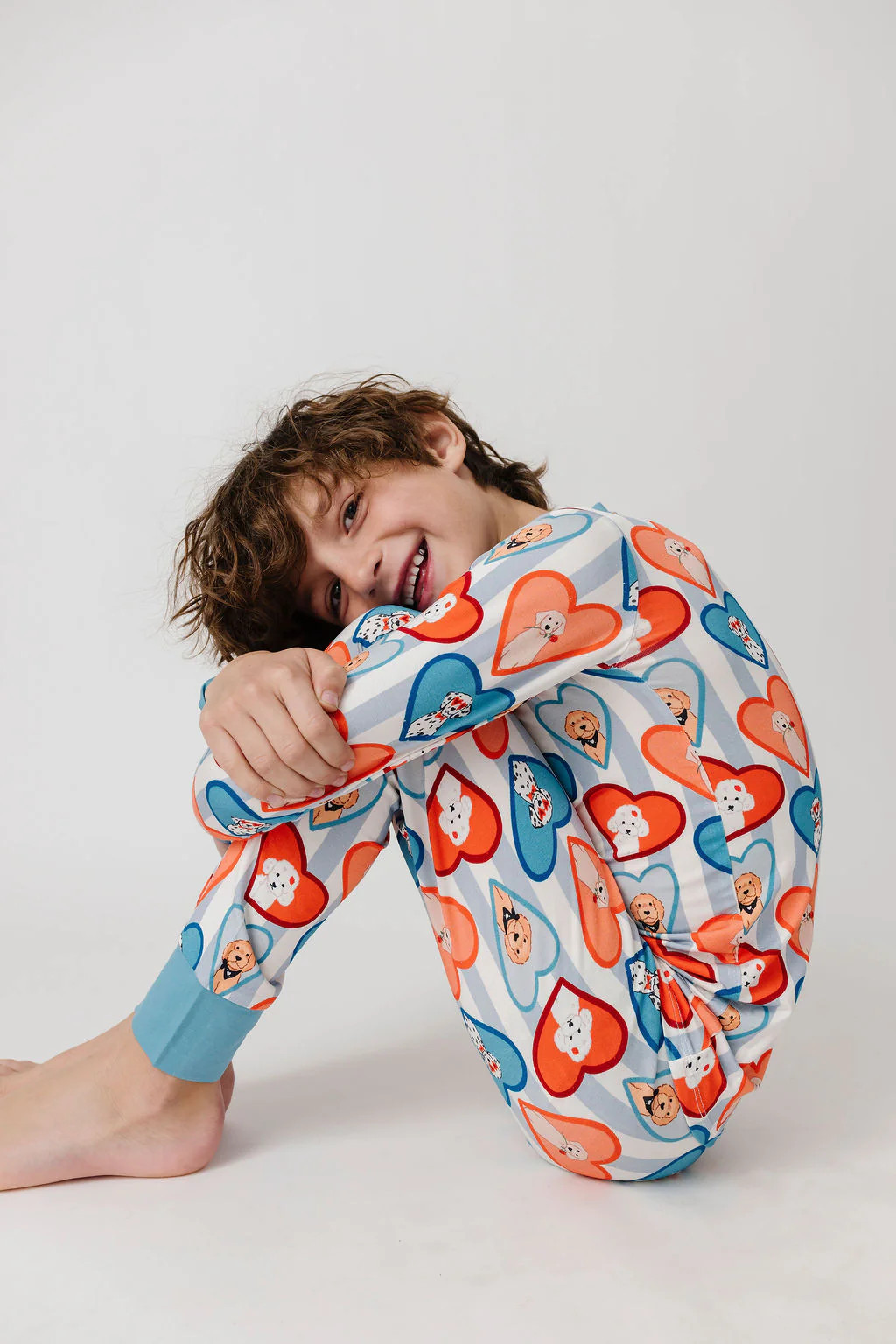 Blue Fur-Ever Valentine Two Piece Set | In My Jammers