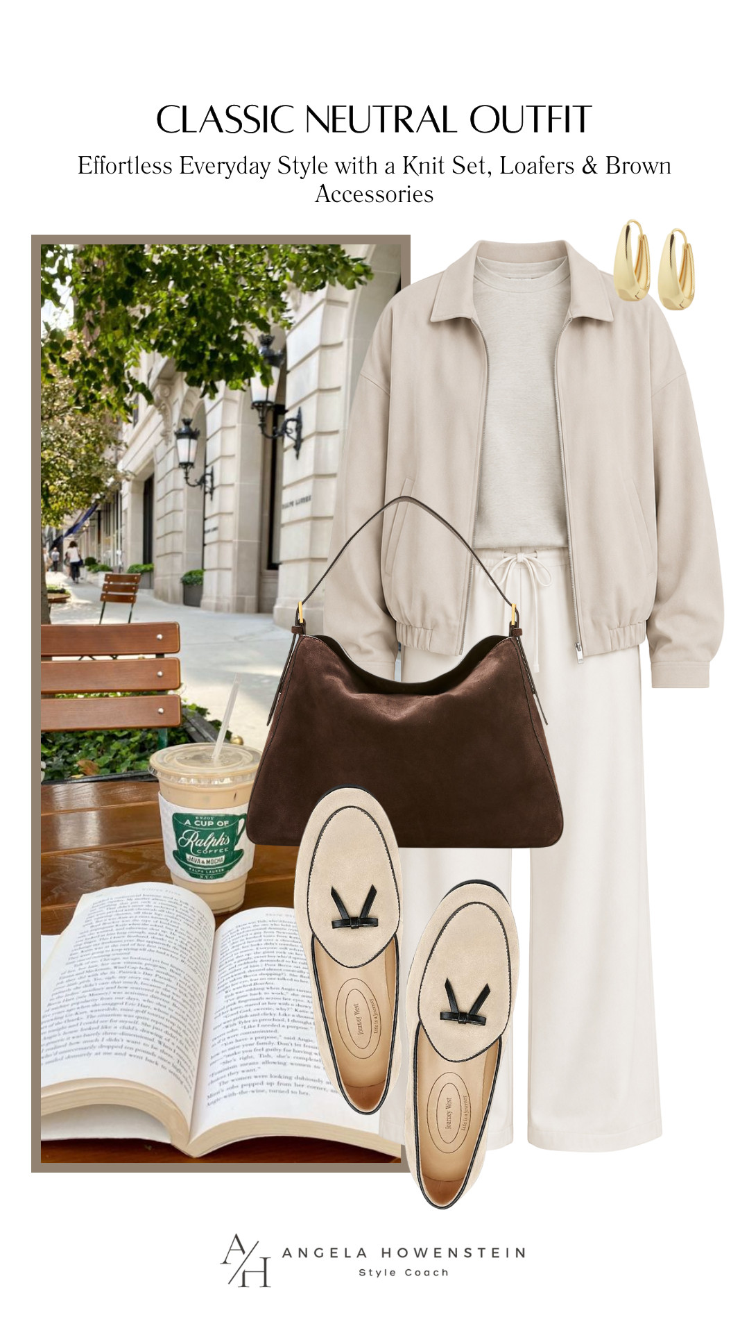 A monochromatic knit set layered with a lightweight jacket creates the perfect polished casual look. Paired with classic loafers, a rich brown shoulder bag, and gold accessories, this outfit is ideal for coffee dates, travel days, errands, or those moments when you want to look put together without overthinking it.

These are the timeless staples you'll reach for season after season.

Everything is linked in my LTK!

👩‍💻 LTK PRO TIPS
❤️ Heart = Support my posts ;-)
🔖 Save = Get sale & restock alerts for the things you love!
📋 Lists = Keep favorites organized.
📲 Share = Send lists and products to a friend.
💬 Comment = Ask me anything, and I'll answer. ;-) 

 #LTKootd #LTKSeasonal #LTKOver40
