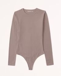 Women's Long-Sleeve Cotton Seamless Fabric Crew Bodysuit | Women's Tops | Abercrombie.com | Abercrombie & Fitch (US)