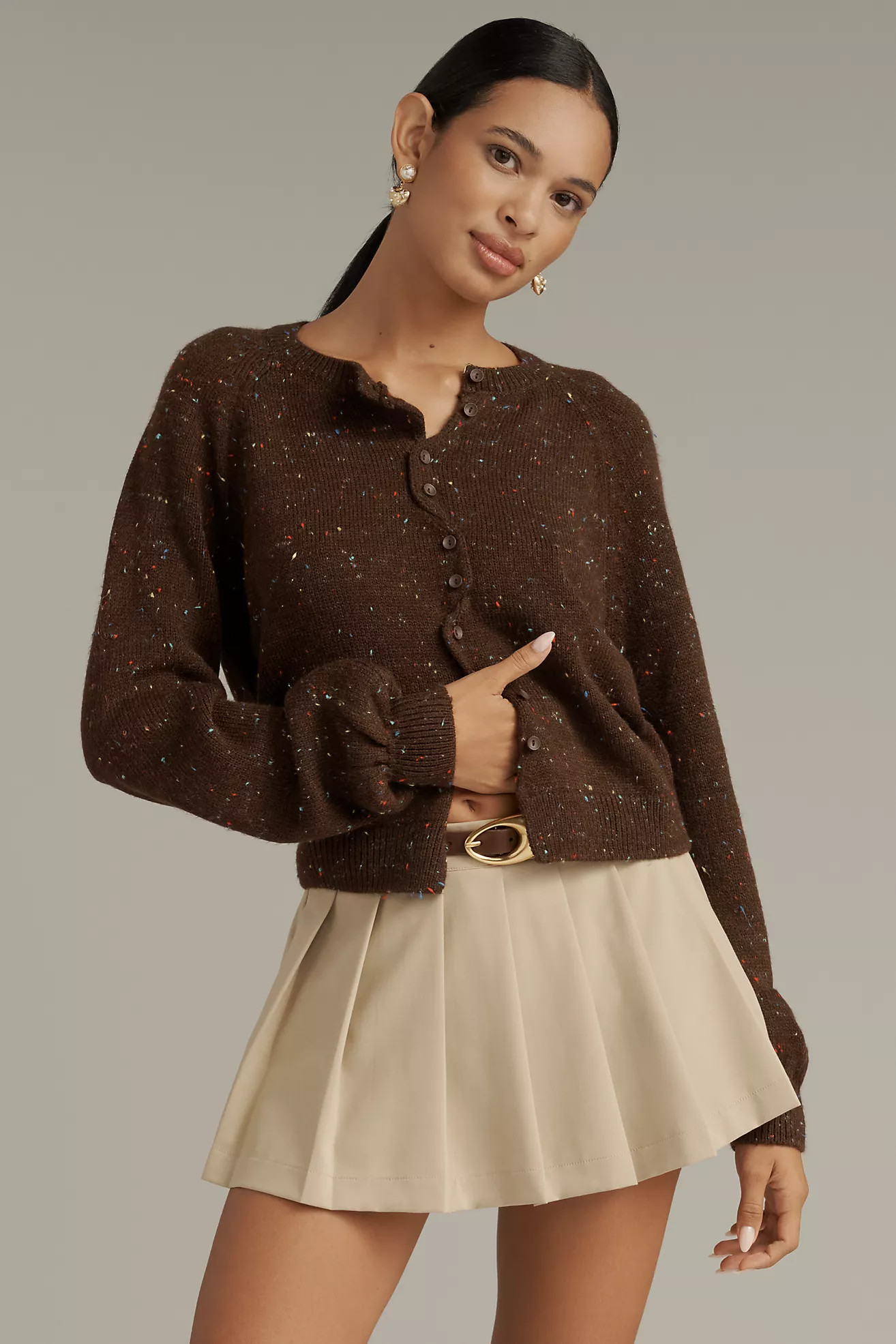 Maeve Scallop Placket Cardigan Sweater | Anthropologie (US)