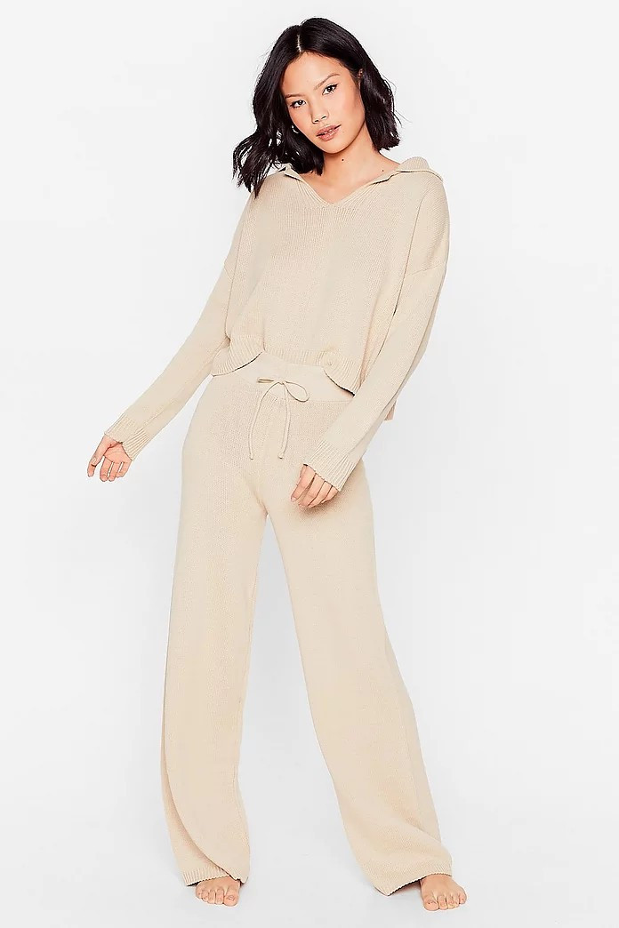 Knit Sweater and Wide Leg Pants Set | Nasty Gal (US)