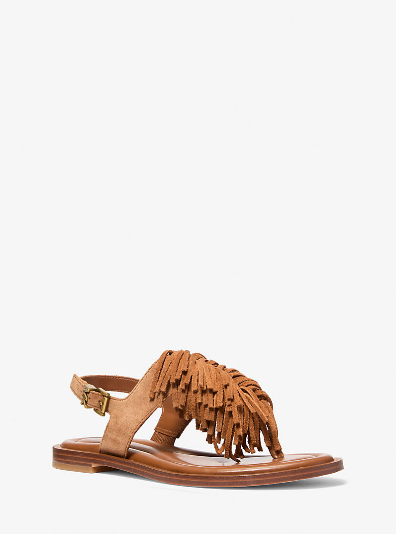 Indra Fringed Suede Sandal | Michael Kors US
