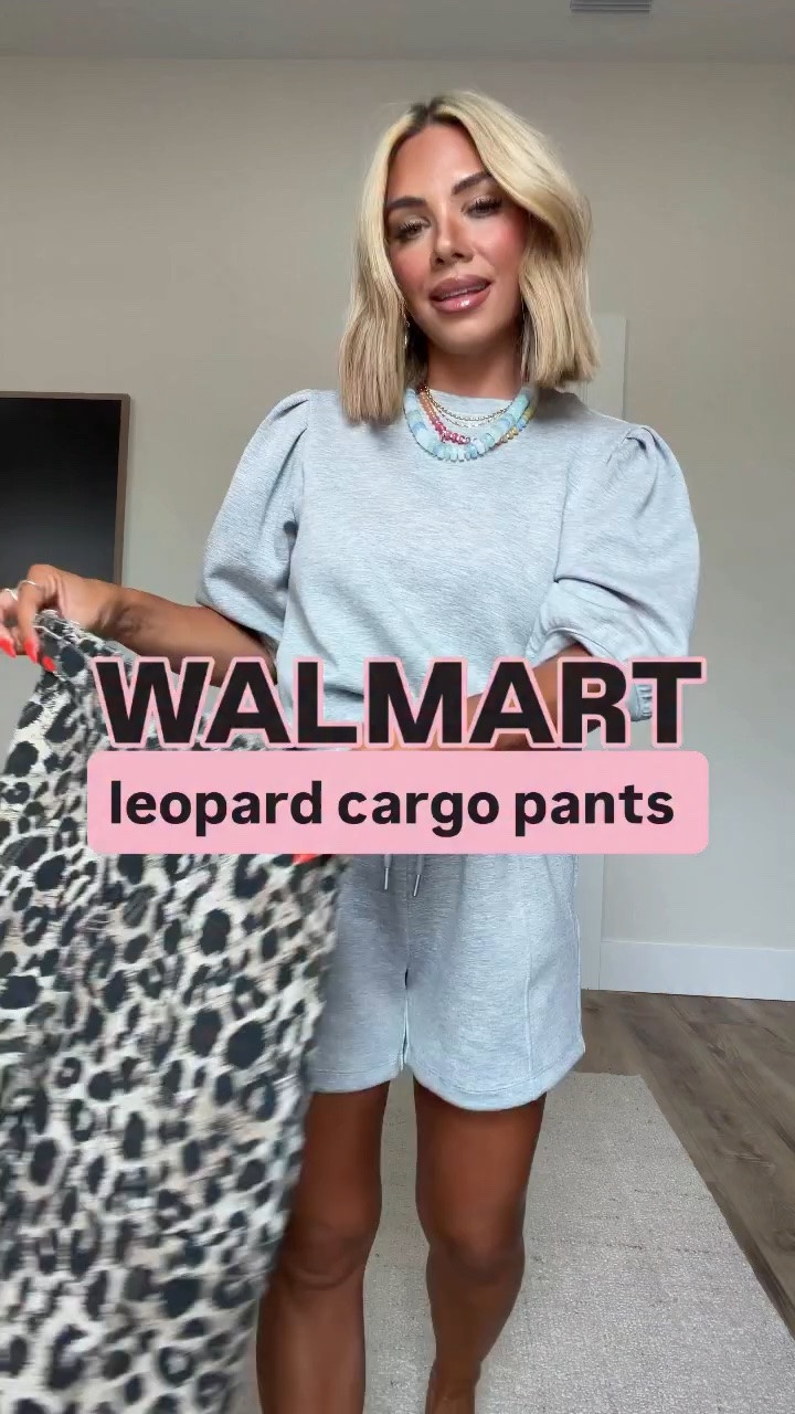 Type SHOP for the links to the $17 Walmart leopard cargo pants #walmart #cargopants #leopard