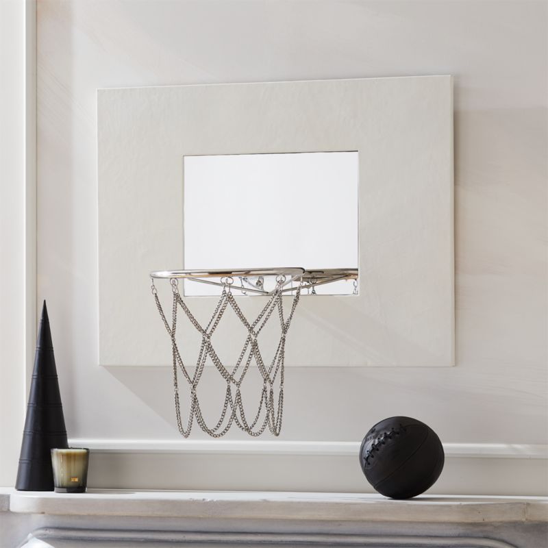 White Leather Basketball Hoop + Reviews | CB2 | CB2