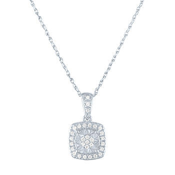 LIMITED TIME SPECIAL! Womens 1/10 CT. T.W. Genuine Diamond Sterling Silver Pendant Necklace | JCPenney