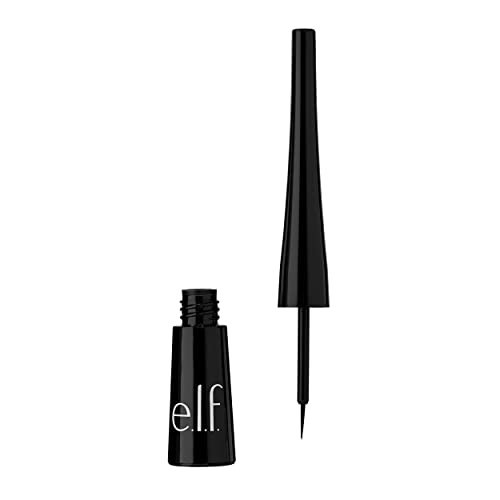 e.l.f. Liquid Eyeliner, High-pigment Liquid Eyeliner With Extra-Fine Brush Tip, Easy Glide Smudge-proof Formula, Jet Black | Amazon (US)