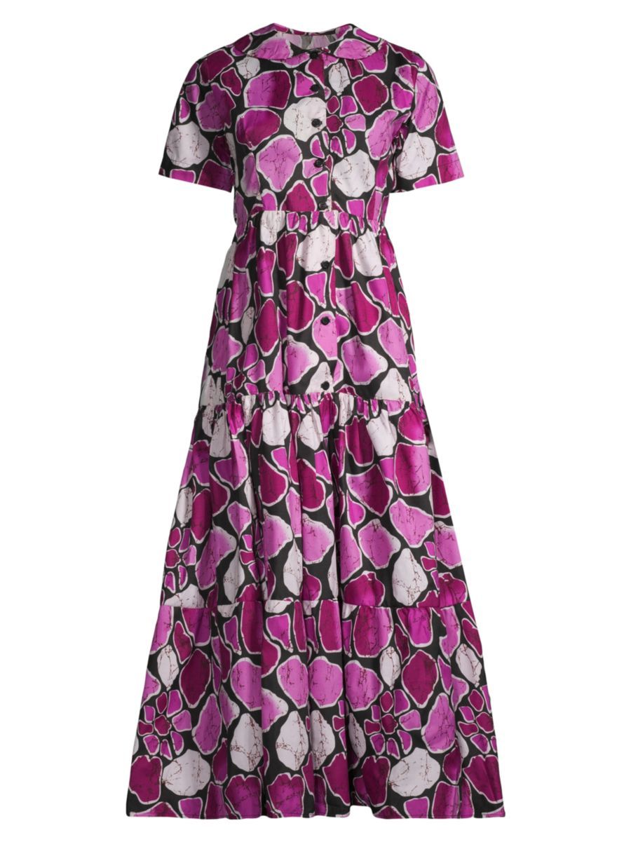 Geometric Print Maxi Shirt Dress | Saks Fifth Avenue