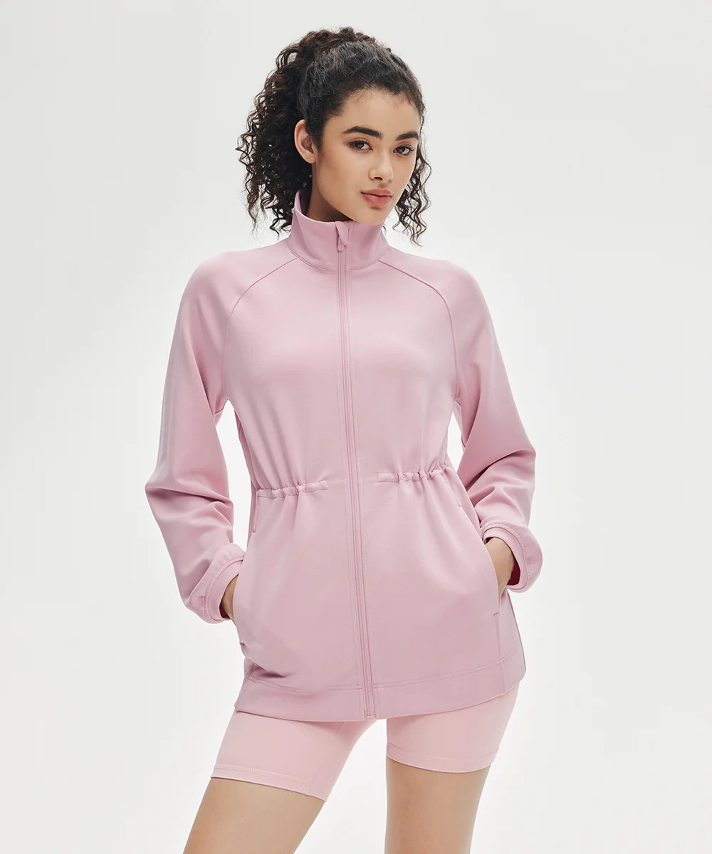 Silky Soft Cinch-Waist Full-Zip Jacket | ShopAthluna