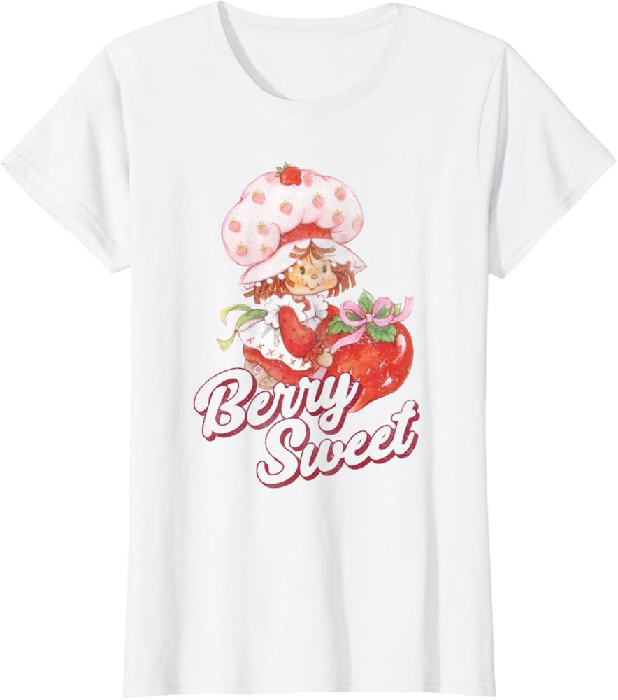 Strawberry Shortcake Vintage Berry Sweet Poster T-Shirt | Amazon (US)