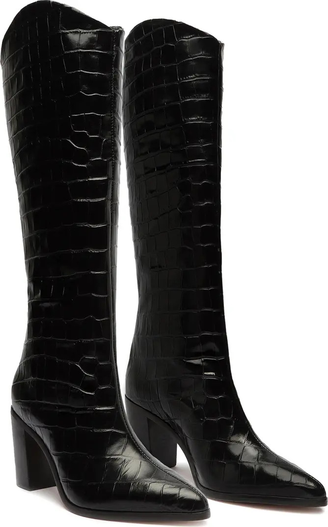 Maryana Block Pointed Toe Knee High Boot (Women) | Nordstrom