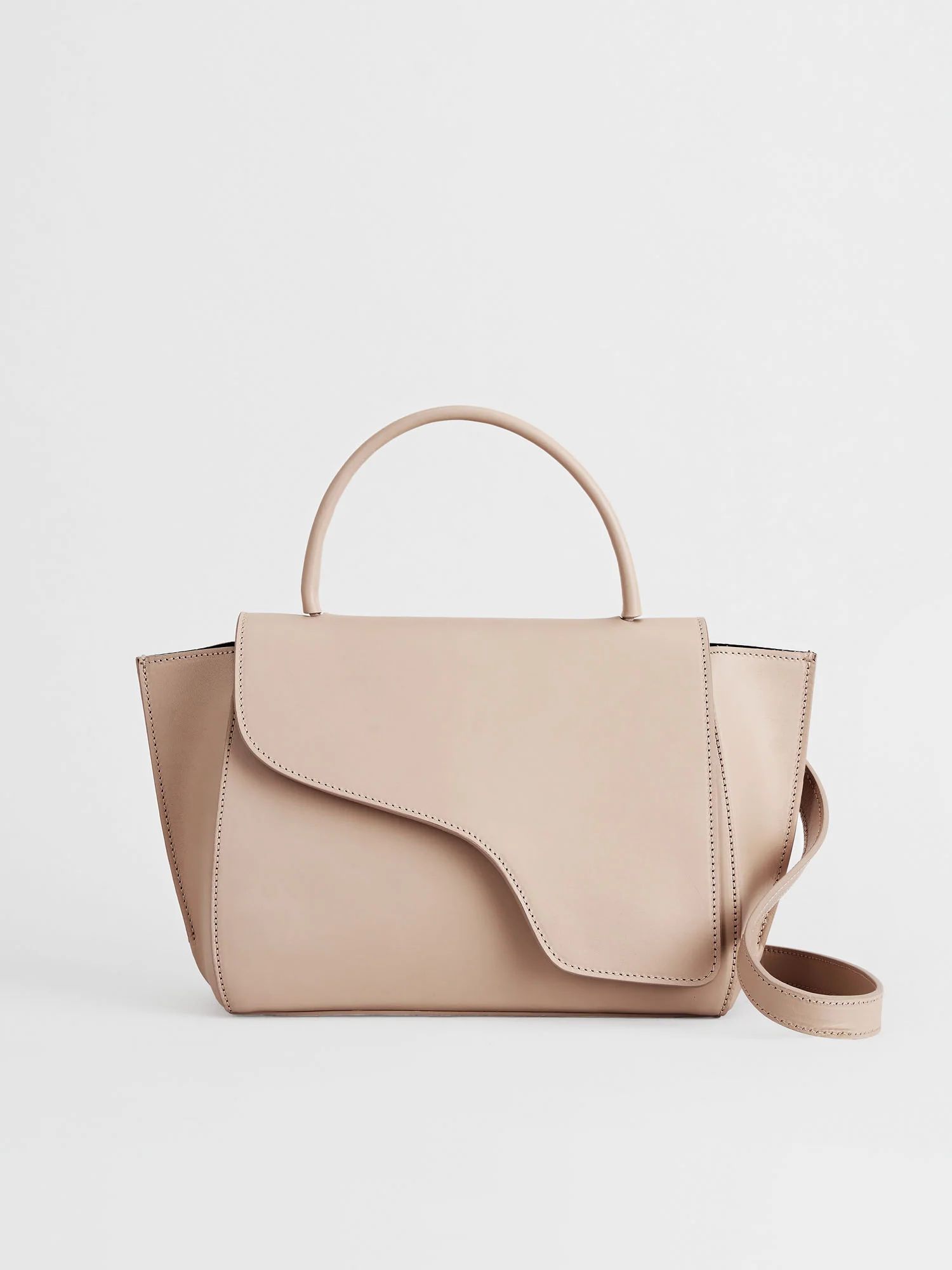 Arezzo Sand Leather Handbag | ATP Atelier
