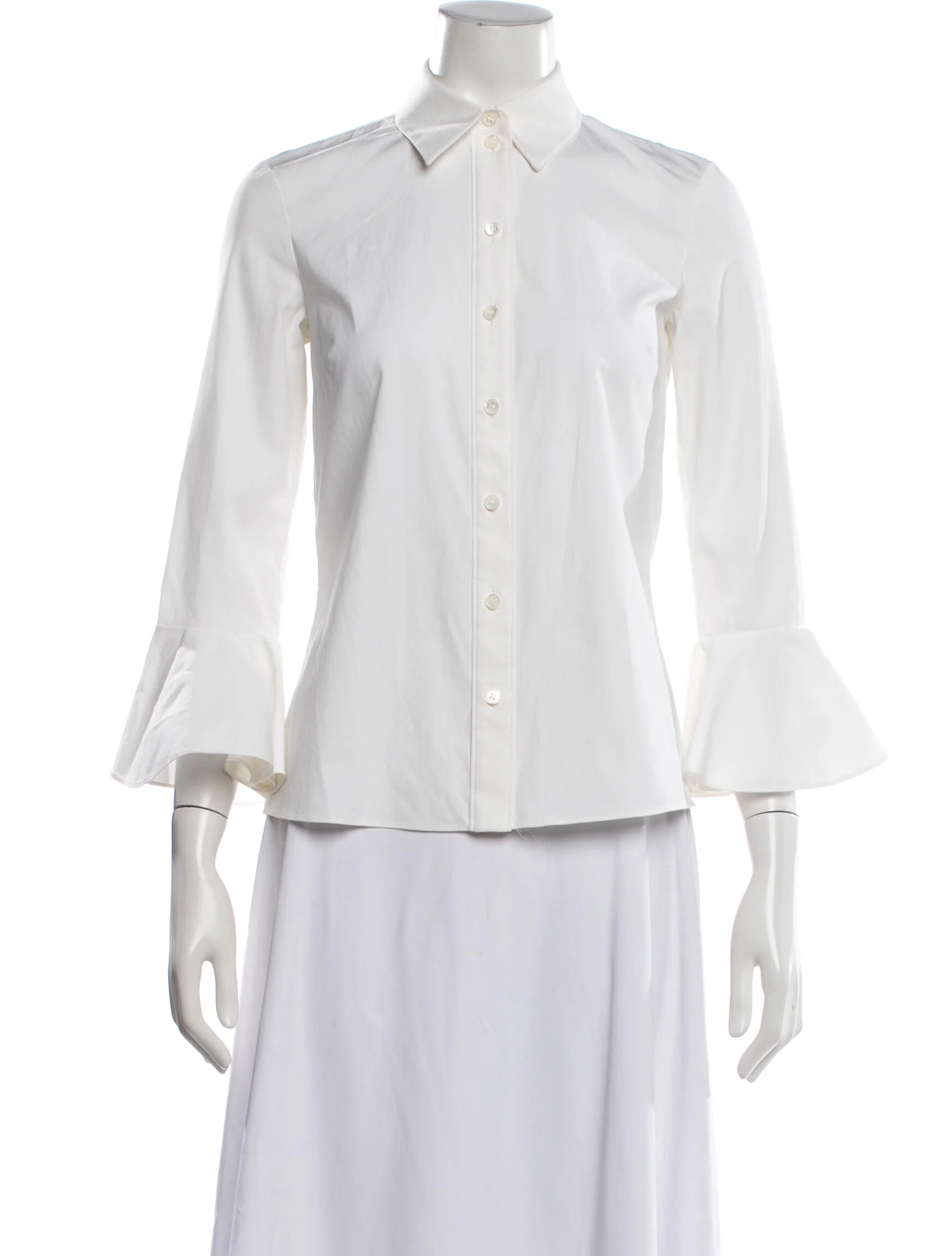 Michael Kors Collection Three-Quarter Sleeve Button-Up Top w/ Tags | The RealReal