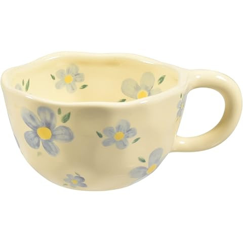 8.5 oz Elegant Floral Ceramic Mug Coffee Cup with Flower Decorations, 250ml Spring Drinkware for ... | Amazon (US)