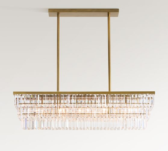 Gemma Crystal Linear Chandelier (41") | Pottery Barn (US)