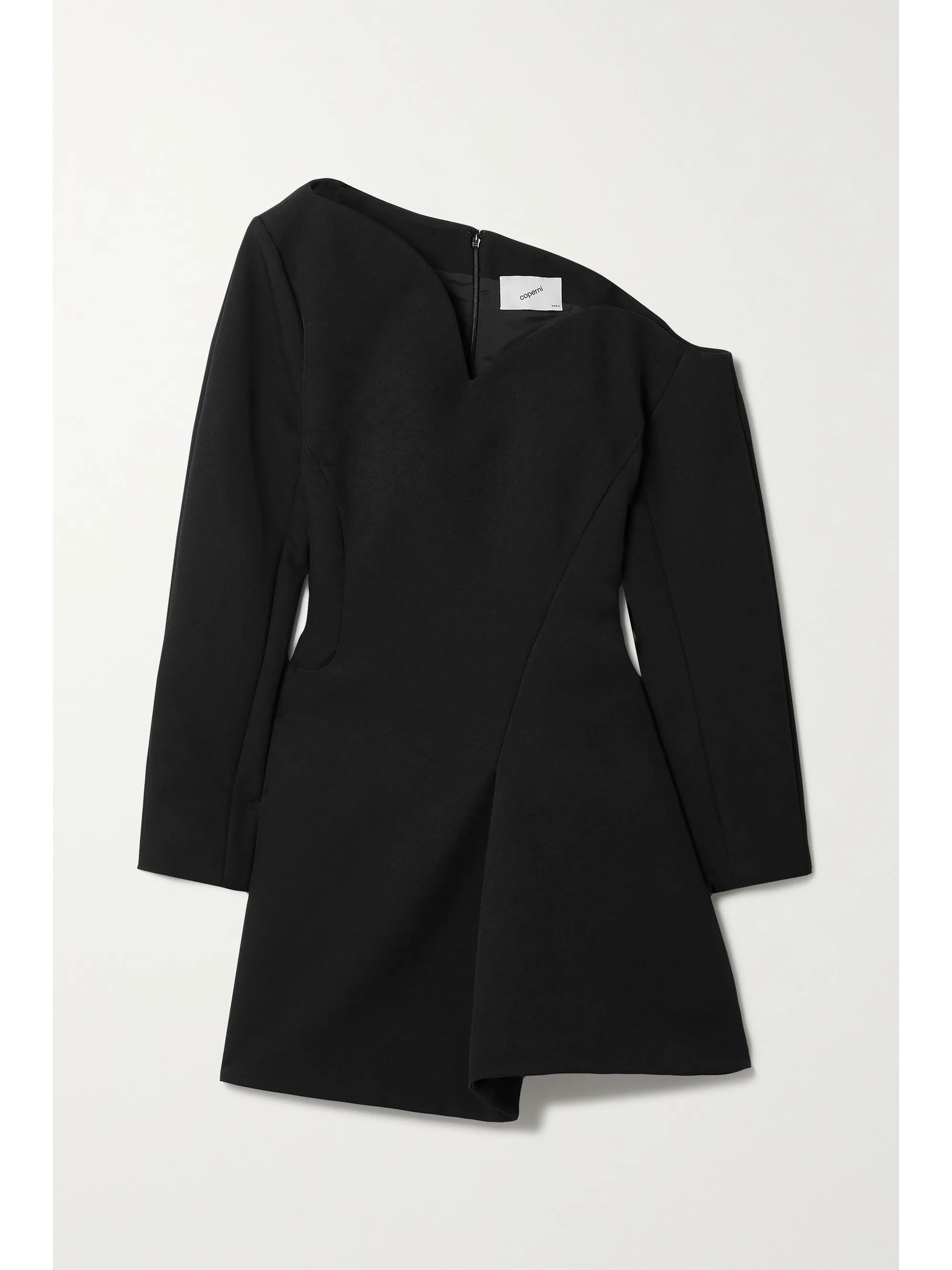 Black Heart Motion asymmetric cady mini dress | Coperni | NET-A-PORTER | NET-A-PORTER (US)
