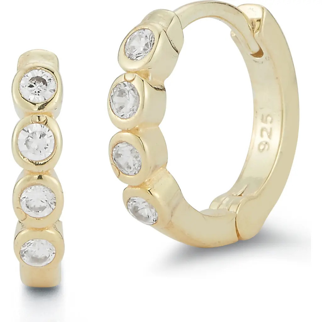 GLAZE JEWELRY CZ Huggie Hoop Earrings in Gold at Nordstrom Rack | Nordstrom Rack