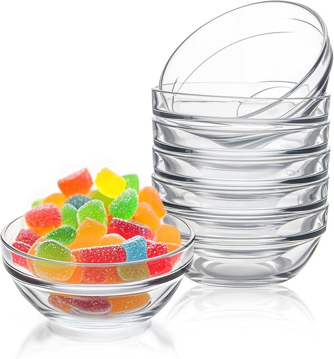 Farielyn-X 3.5in 4oz Small Glass Bowls, Mini Glass Containers, Ramekins, Prep, Pinch Bowl, Stacka... | Amazon (US)