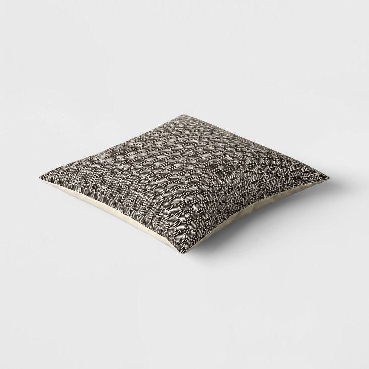 Oversized Textural Woven Square Throw Pillow Black/Neutral - Threshold™ | Target