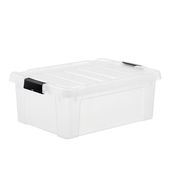 The Container Store 5 gal. HeavyDuty Stacking Garage Tote Clear | The Container Store