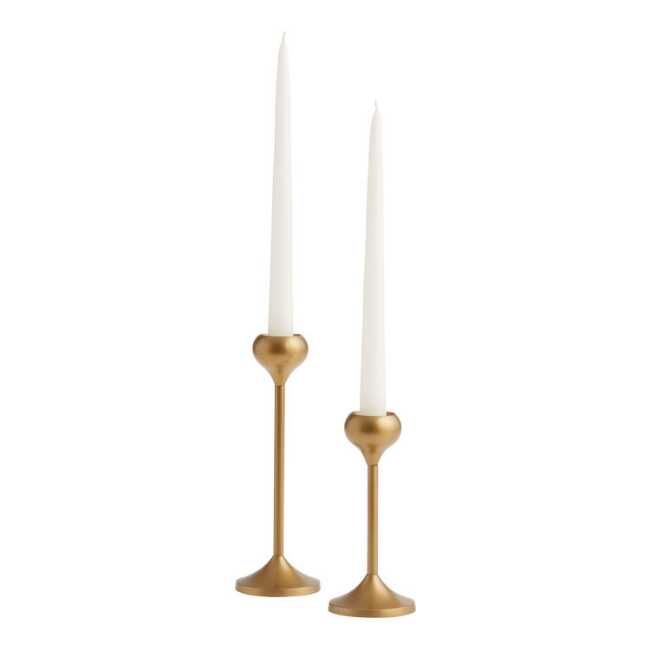 Talia Gold Taper Candle Holder | World Market