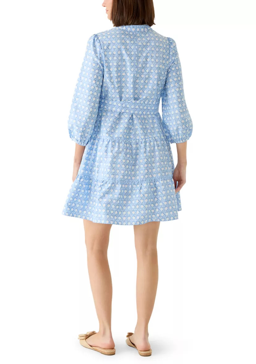 Women's 3/4 Sleeve Belted Peasant Dress | Belk