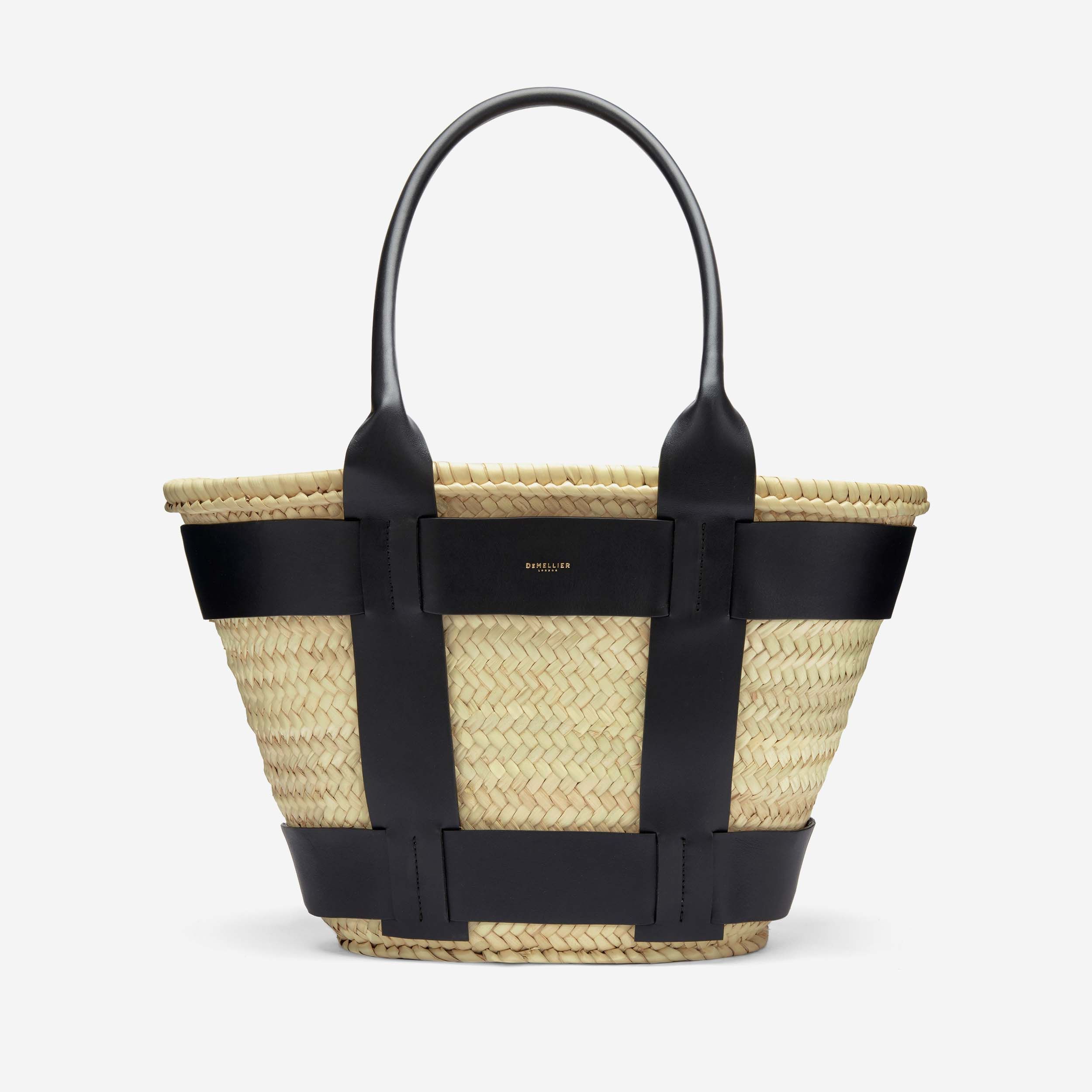 The Santorini | Natural Basket Black Smooth | DeMellier | DeMellier