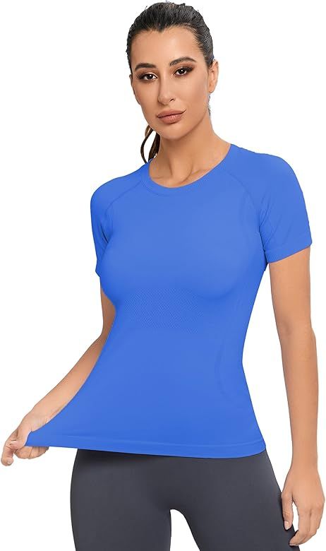 MathCat Workout Shirts for Women, Workout Tops for Women, Yoga Short Sleeve Shirts Soft Quickly Dry  | Amazon (US)