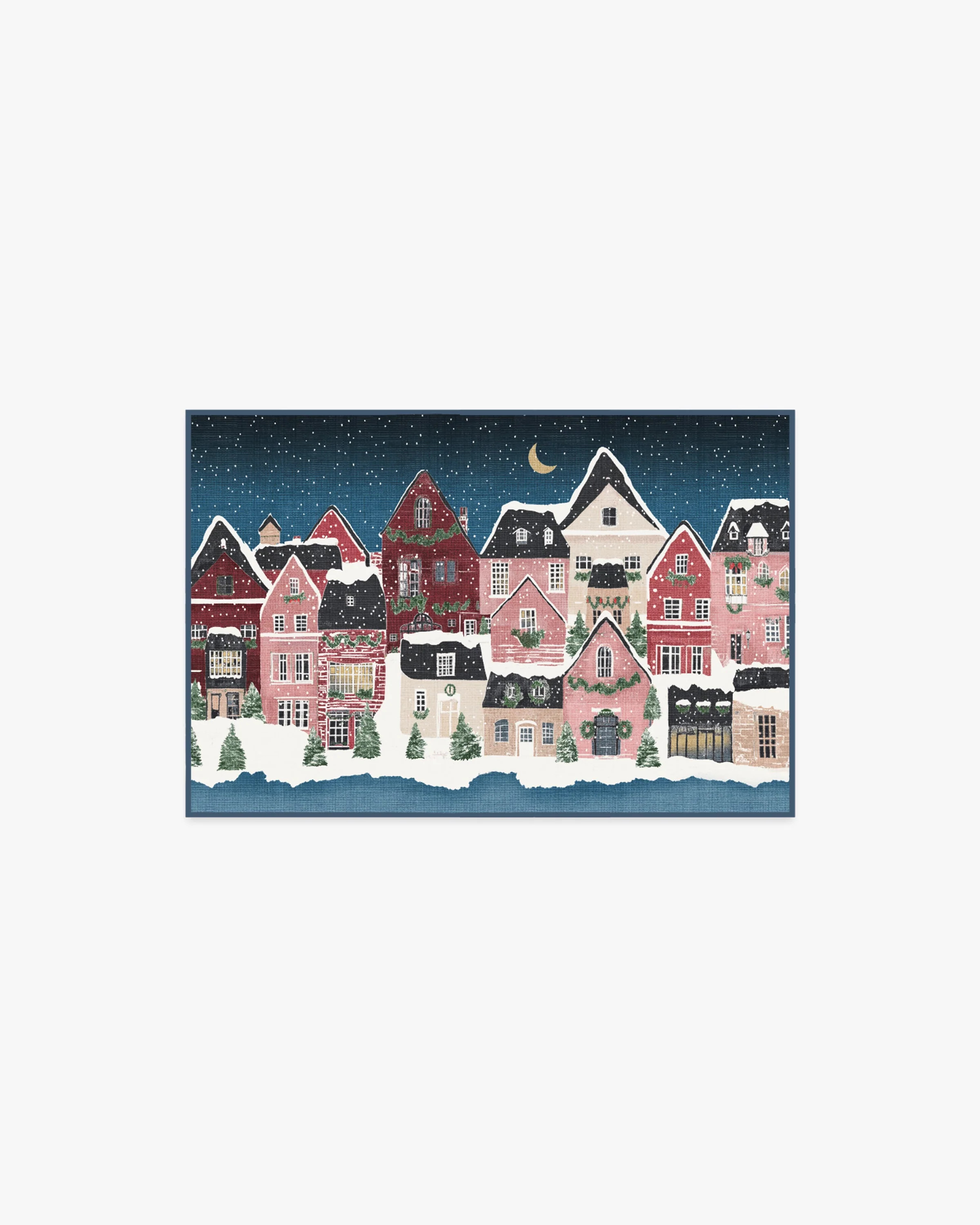 Noelle Village Midnight Flatwoven Rug | Ruggable