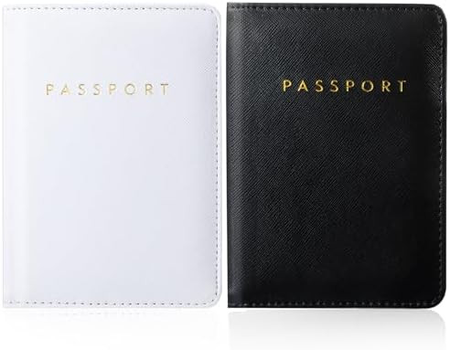 2 Pcs Passport Cover Holder for Travel Waterproof Leather Passport Wallet Case Book Travel Cruise... | Amazon (US)