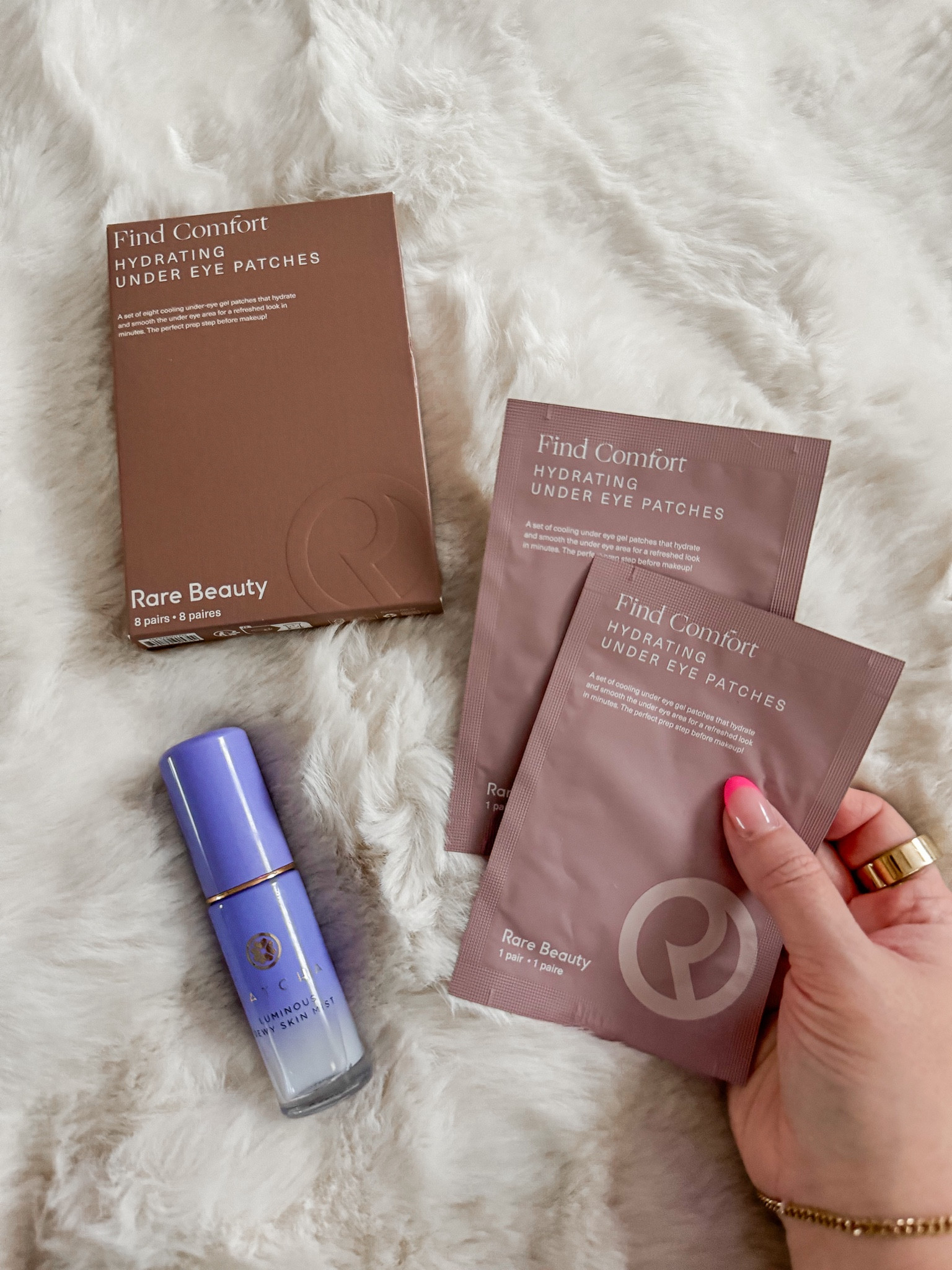 My must have travel essentials! The Rare beauty under eye patches are my fave! They aren’t slimey, they come in individual packages so they don’t dry out and you can easily pack for travel as well. They are my favorite under eye patches! 
The Tatcha travel size fave spray helps your skin stay hydrated! It’s so refreshing too! Absolutely love!!! 

Travel faves, beauty favorites, Sephora finds, beauty over 40


#LTKOver40 #LTKBeauty #LTKTravel