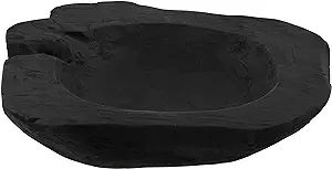 Bare Decor Lomax Wooden Decorative Bowl, Hand Made from Teak Root, Black, 15" | Amazon (US)