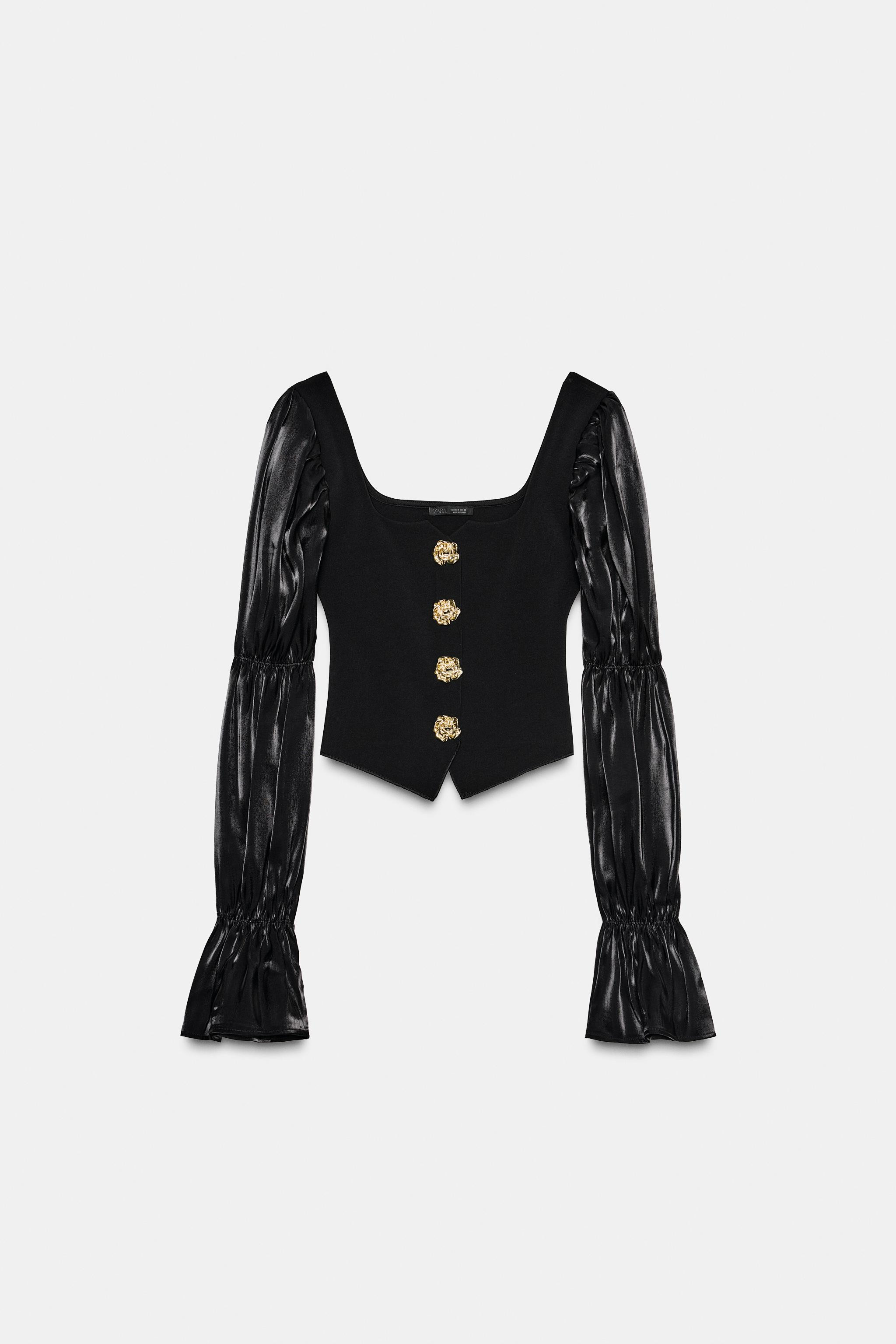 MATCHING BUTTON STRETCH TOP | Zara US