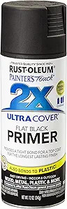 Rust-Oleum 249846 Painter's Touch 2X Ultra Cover, 12 Ounce (Pack of 1), Flat Black Primer | Amazon (US)