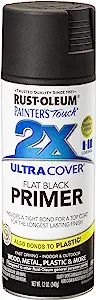 Rust-Oleum 249846 Painter's Touch 2X Ultra Cover, 12 Ounce (Pack of 1), Flat Black Primer | Amazon (US)