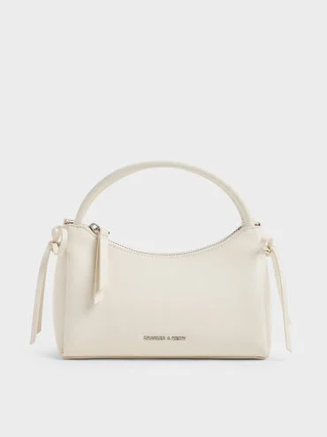 Hazel Bow Top Handle Bag
    
         - Cream | Charles & Keith CA