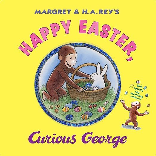 Happy Easter, Curious George: Gift Book with Egg-Decorating Stickers!: An Easter And Springtime B... | Amazon (US)