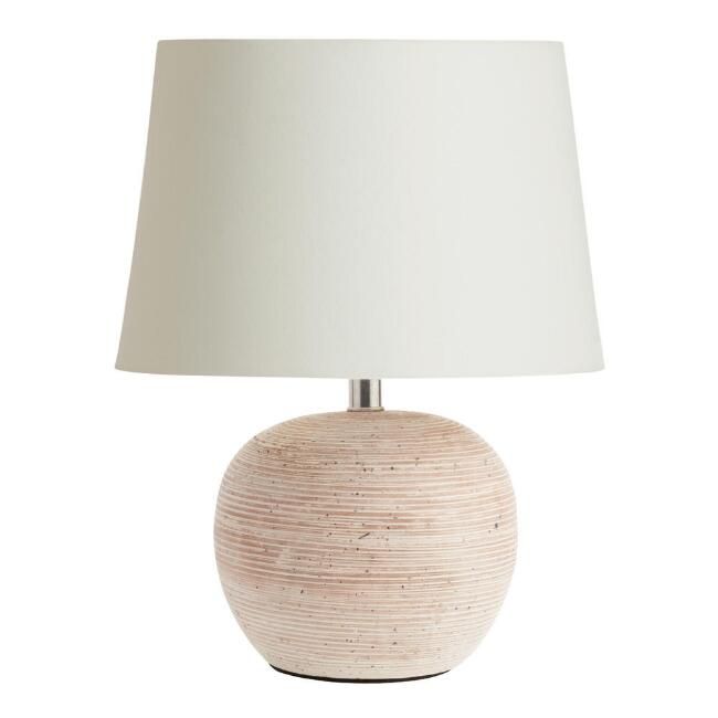 Distressed Ridged Terracotta Accent Lamp Base | World Market
