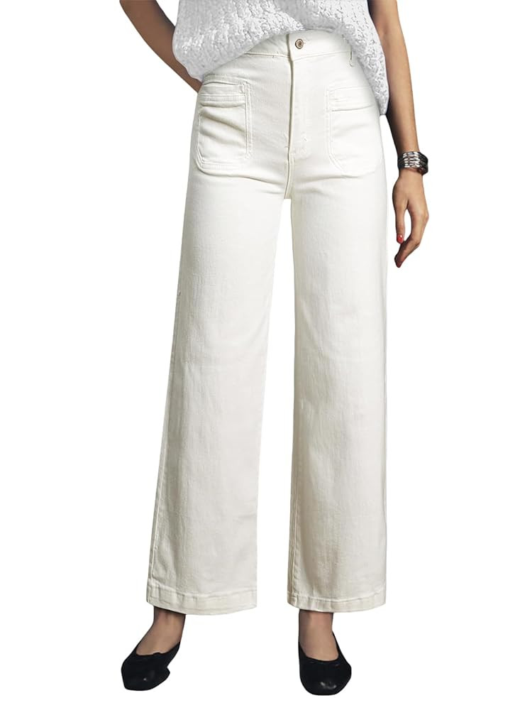 Astylish Womens Jeans Wide Leg High Waisted Stretchy Straight Leg Jeans Trendy Ankle Denim Pants ... | Amazon (US)