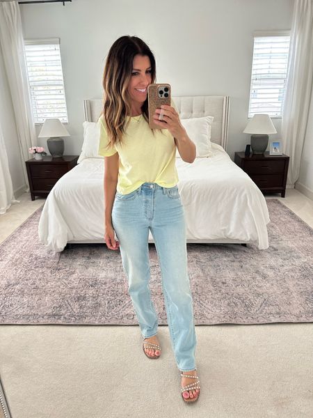 Yellow is so pretty for spring 💛 my cropped tee is only $10! Wearing a size medium. Jeans are $36 and fit tts

#targetstyle #targetoutfit #jeans #springoutfit #casualstyle #momoutfit #casualoutfit #basics 

#LTKover40 #LTKfindsunder100 #LTKfindsunder50