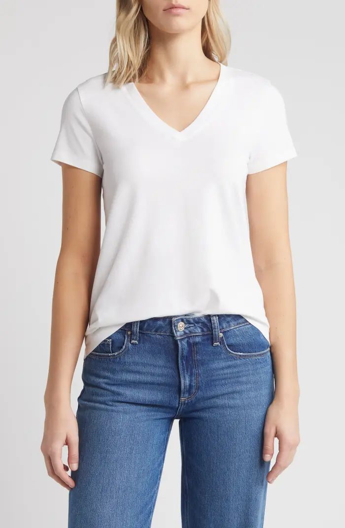 Stretch Cotton Blend V-Neck T-Shirt | Nordstrom