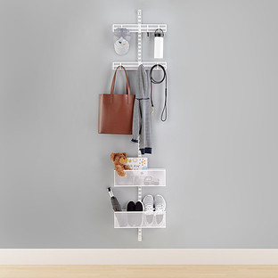 Elfa Utility® Mesh Closet Wall-Mounted Rack White | The Container Store