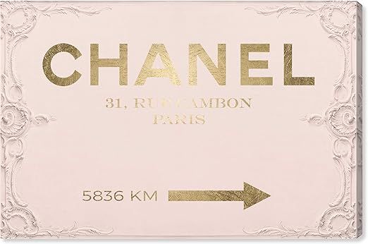 The Oliver Gal Artist Co. Fashion and Glam Modern Wrapped Canvas Wall Art Couture Road Sign Rococ... | Amazon (US)