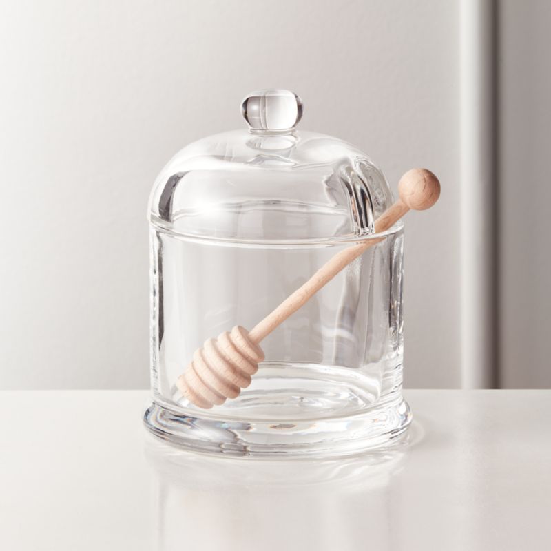 Swarm Glass Honey Pot and Dipper + Reviews | CB2 | CB2