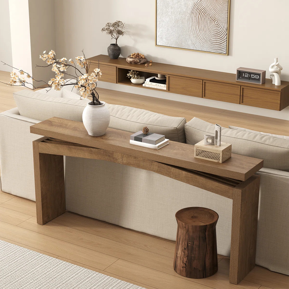 63-Inch Wood Console Sofa Table For Entryway Living Room | Wayfair North America